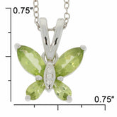 Sterling Silver Semi Mount Pendant Setting MQ 8X4mm PE 5x3mm Butterfly - Syzjewelry